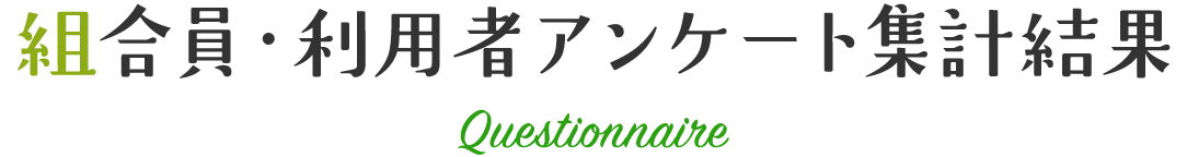 組合員・利用者アンケート集計結果